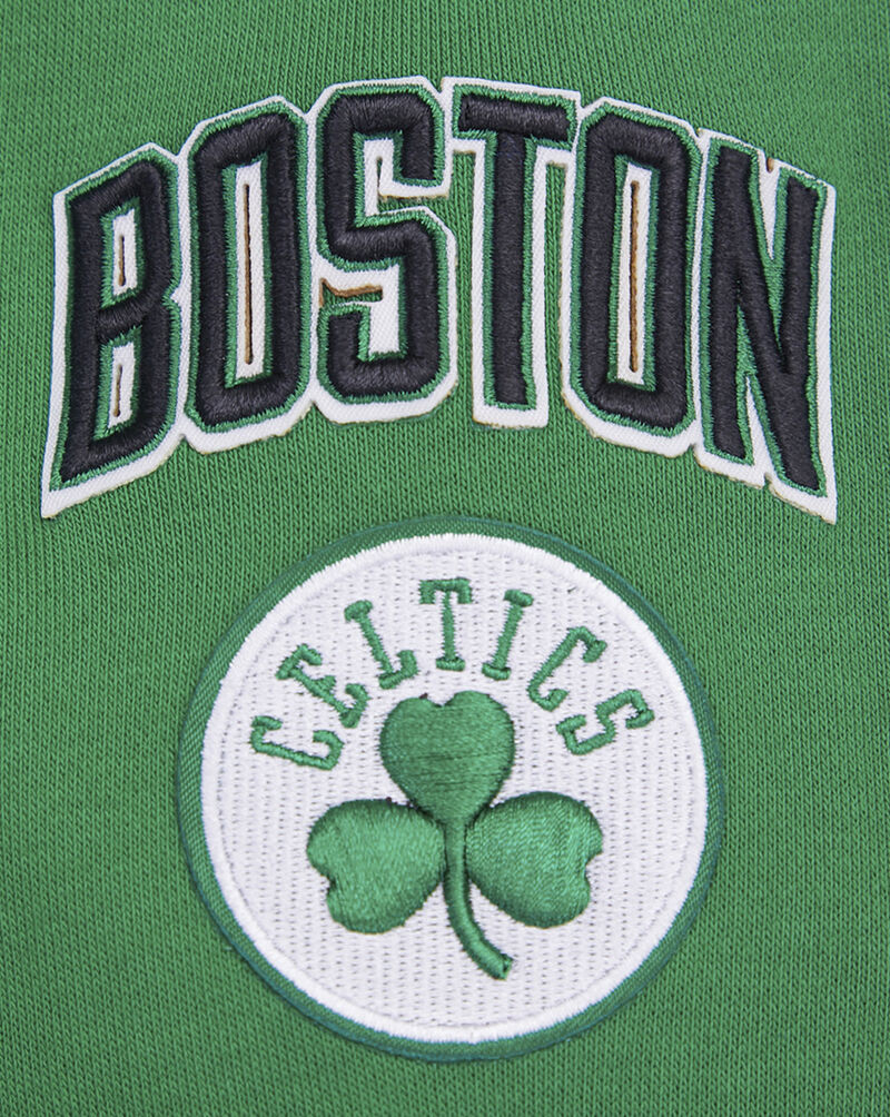 PRO STANDARD Boston Celtics Retro Classic Rib Cropped Fleece Pull Over Hoodie BBCC515504-KGR Green 4