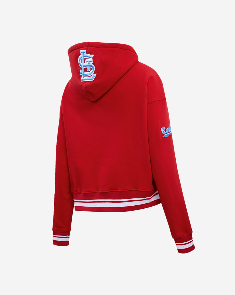 PRO STANDARD St. Louis Cardinals Retro Classic Fleece Cropped Pull Over Hoodie  LSCC35749-RED Red 3