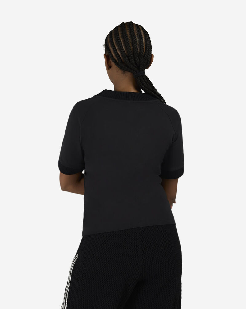 adidas Cali Tee with Knitted Crochet Details KD5445 Black 2