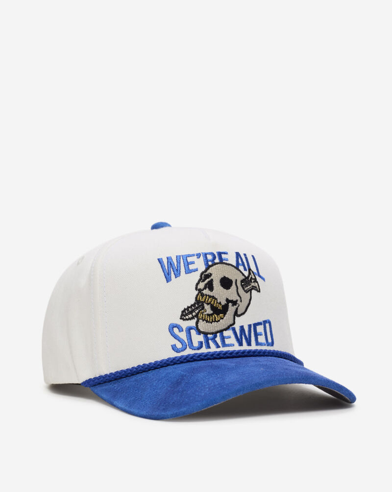 Field Grade Were All Screwed 2 Tone Twill Trucker 1005159 White 1