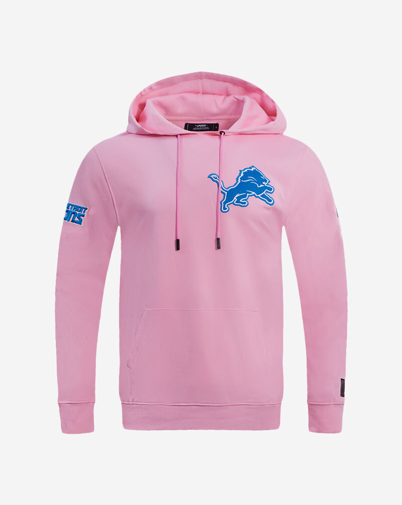 PRO STANDARD Detroit Lions Classic Chenille Double Knit Pull Over Hoodie FDL5410272-PNK Pink 1