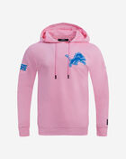 PRO STANDARD Detroit Lions Classic Chenille Double Knit Pull Over Hoodie FDL5410272-PNK Pink 1