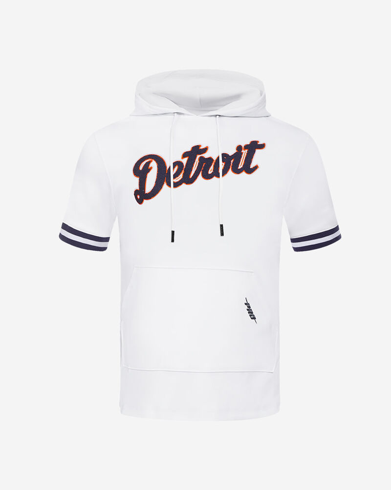 PRO STANDARD Detroit Tigers Classic Chenille Double Knit Pull Over Hoodie  LDT135076-WMN White 1