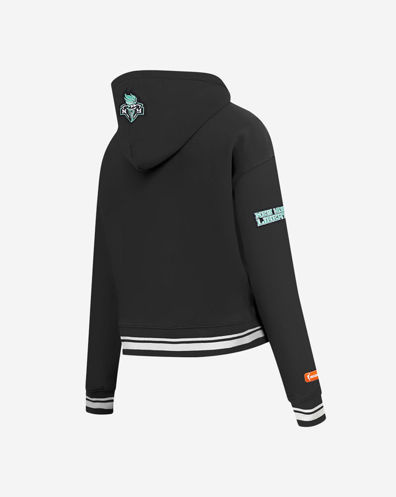 PRO STANDARD New York Liberty Retro Classic Cropped Pullover Hoodie  WNLC70026-BLK Black 3