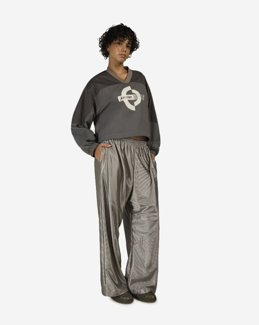 Shop Jordan Brooklyn DuraSheen Track Pants IF1086-016 silver