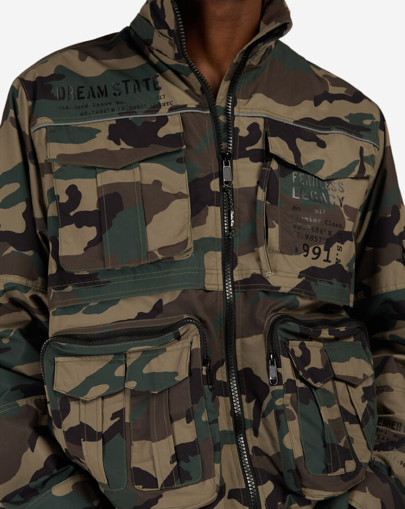 Smoke Rise Dream State Utility Windbreaker Jacket WW26F582SN-CAM Camo 3