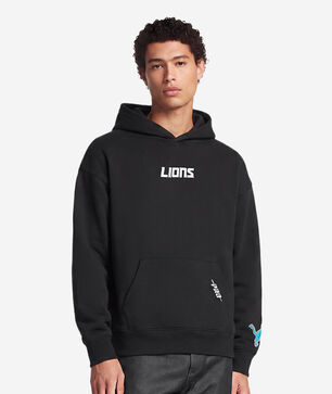 Detroit Lions Wingspam Drop Shoulder Pull Over Hoodie