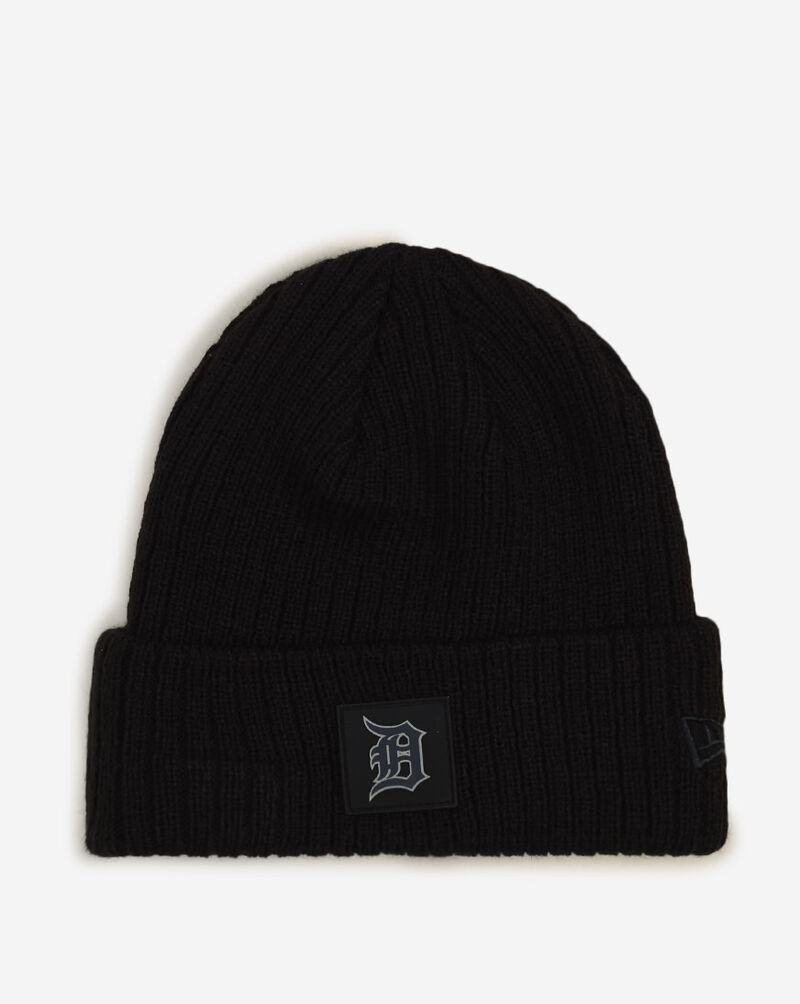 New Era Detroit Tigers Rubberized Knit Beanie 60833852 Black 1