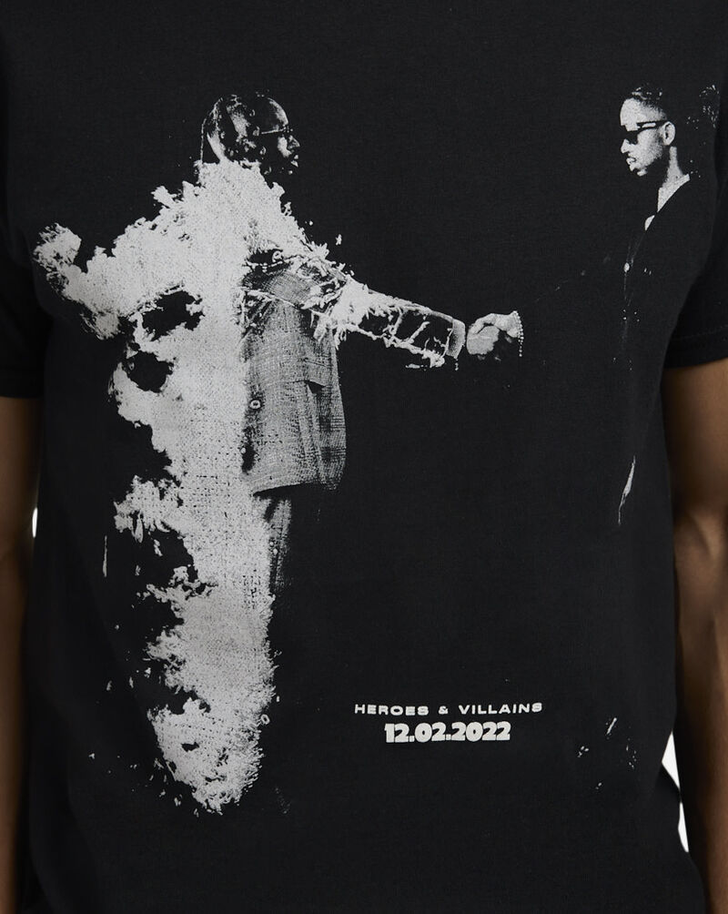Graphic Tees Hero vs Villain Tee 38171002 Black 3