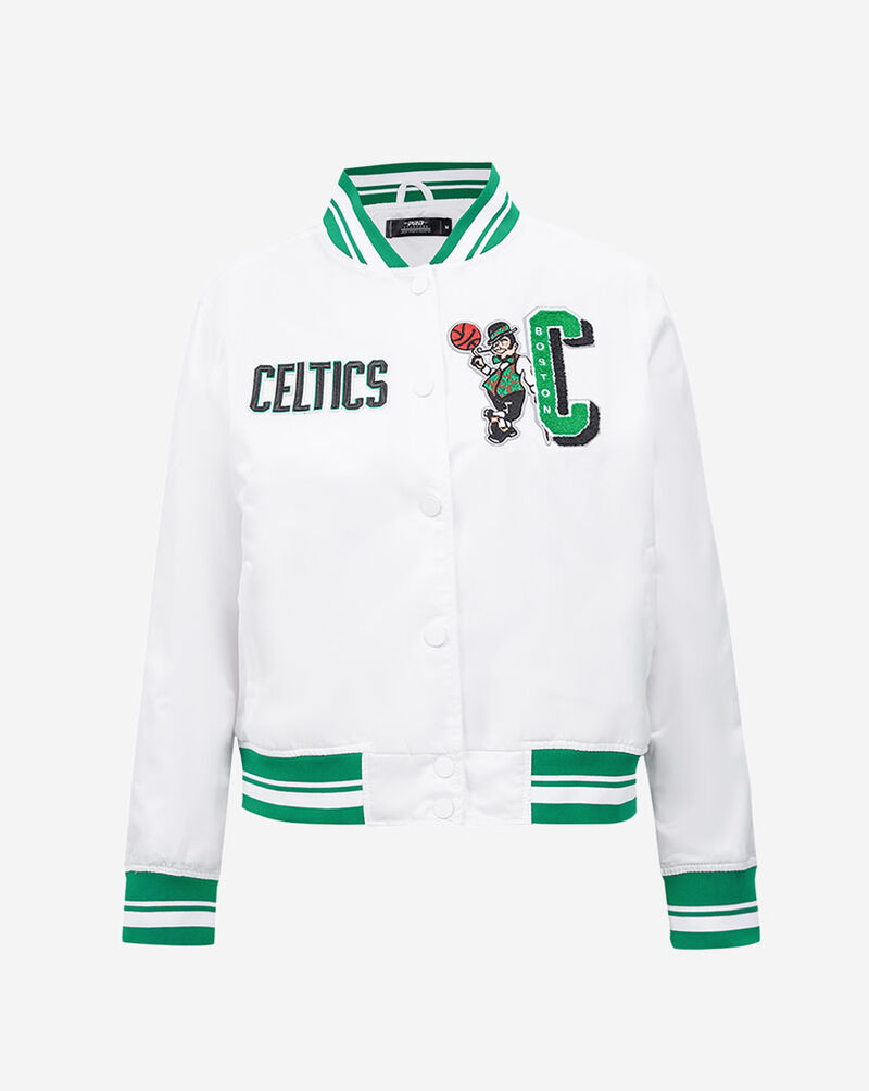 PRO STANDARD Boston Celtics Mash Up Rib Satin Jacket BBCU515702-WG White 1