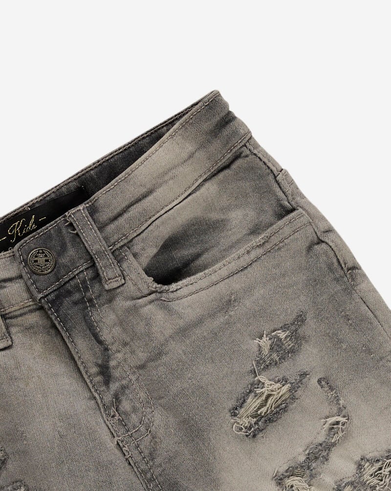 Jordan Craig Kids' Distressed Shorts (2-7) J331SK-ARCGRY Grey 2