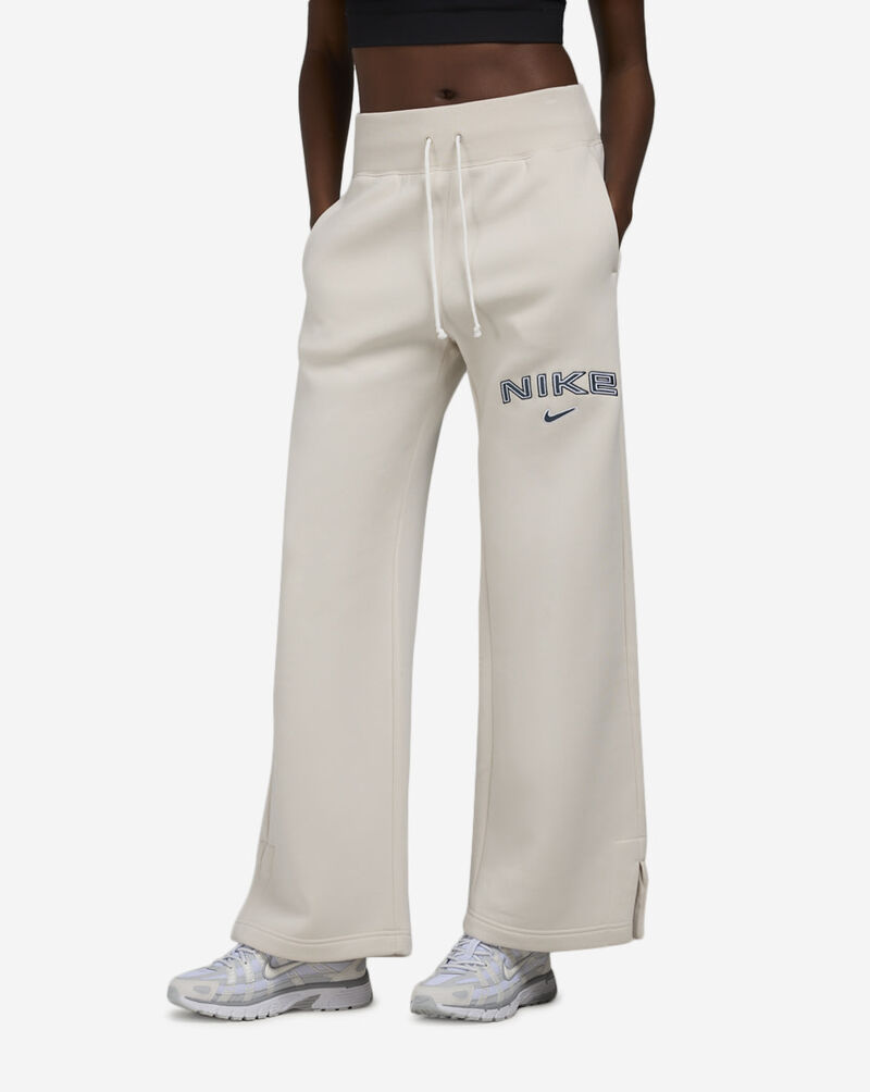 Nike NSW Phoenix Fleece High-Waisted Wide-Leg Logo Pants FV7684-104 Brown 1
