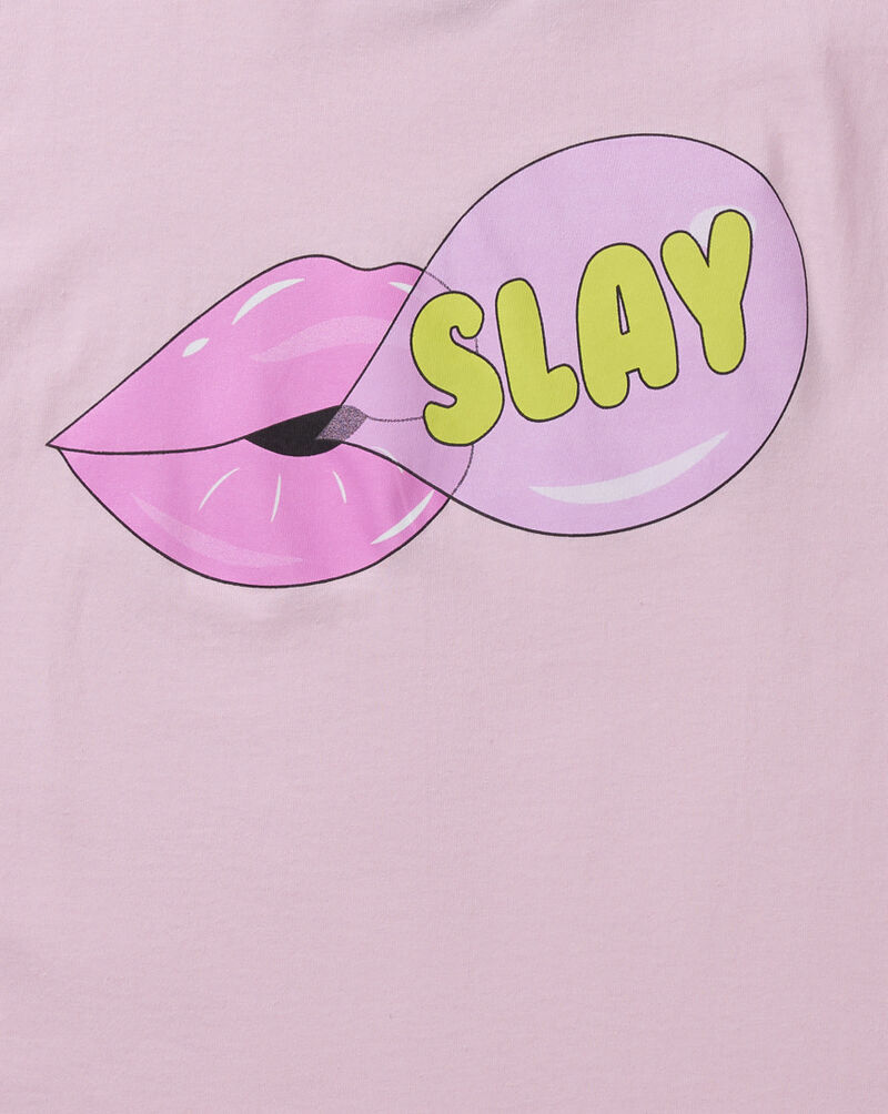 Graphic Tees Kids' Slay Bubble Gum Tee FTT9100YB Pink 2