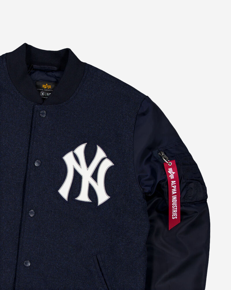 New Era Alpha Industries Historic M-A1 New York Yankees Bomber Jacket 60564190 Blue 2