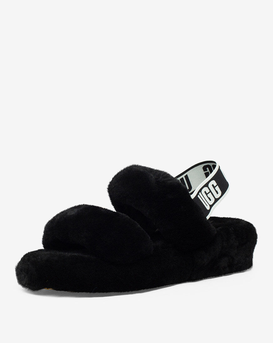 uggs slides black