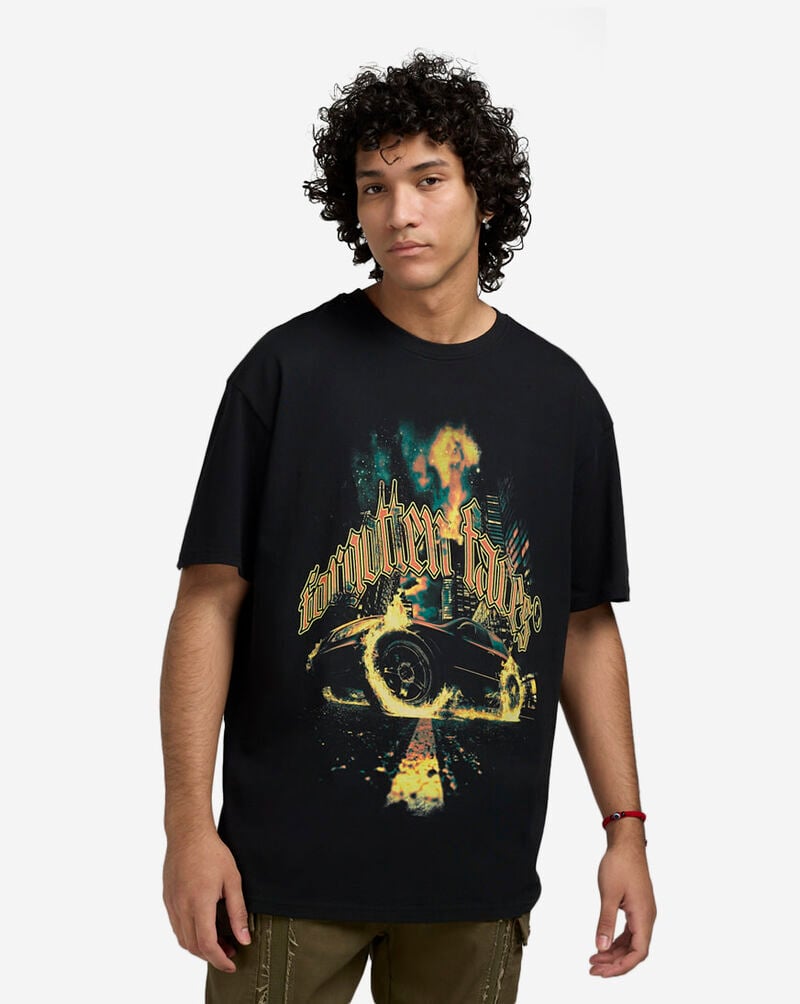 Forgotten Faces Burnout Tee FOFUS118-00007 Black 1