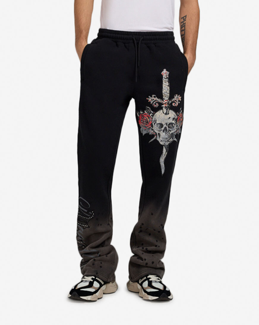 Shop Smoke Rise Legacy Vision Fleece Pants FP25663SNZ-BLK black