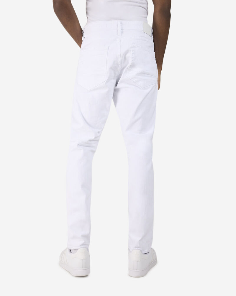 Jordan Craig Rip and Repair 5-Pocket Straight Jeans JR970RJ-WHT White 2