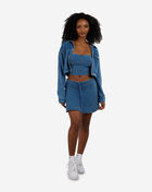 Faux Denim Knit Skirt