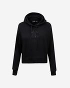 New York Yankees Triple Black Cropped Pullover Hoodie