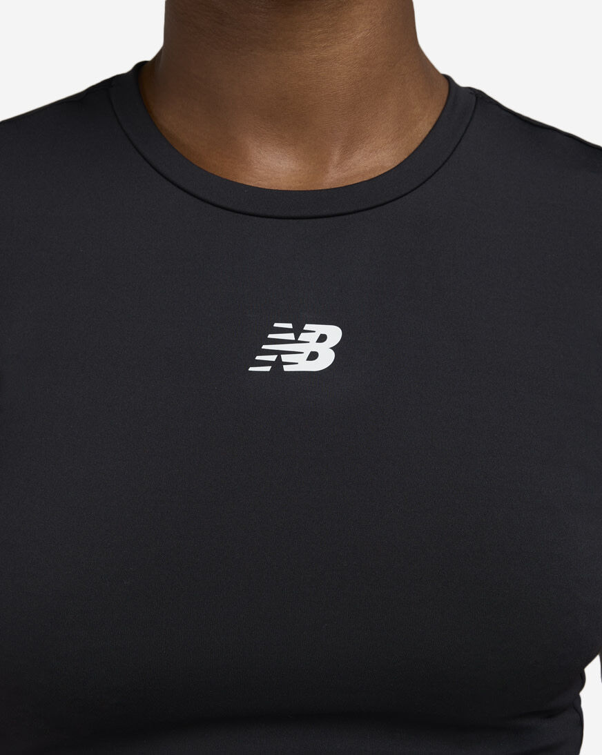 Shop New Balance NB Harmony Fitted T-Shirt WT51134-BK black
