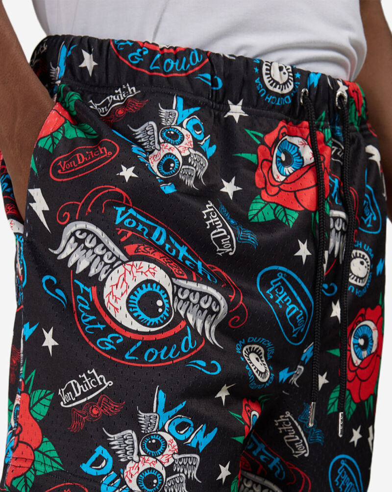 Von Dutch Flying Eye All Over Print Short VND3B0185SN-BLK Black 3