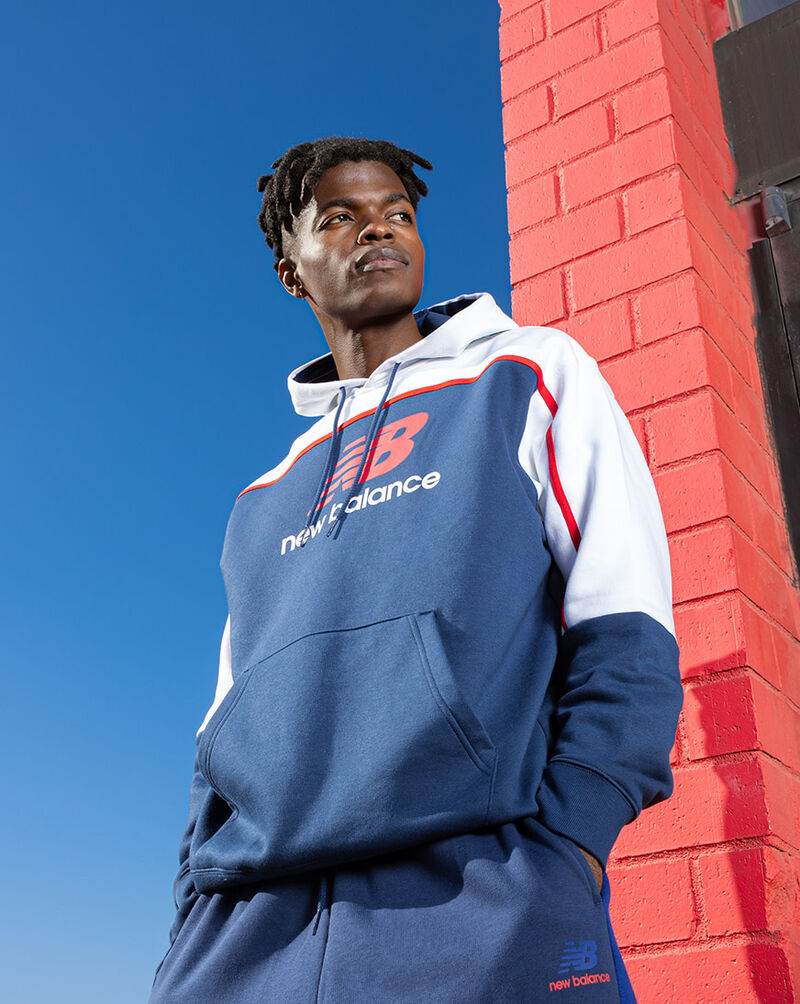 New Balance Colorblock Hoodie MT43524-NNY Blue 5