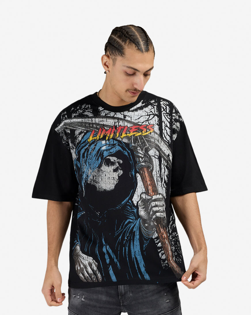 Shop Graphic Tees Limitless Grim Reaper Tee RD5-005JK-001 black