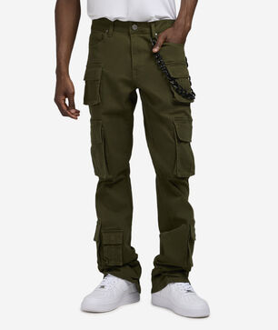 Stacked Flare Twill Pants