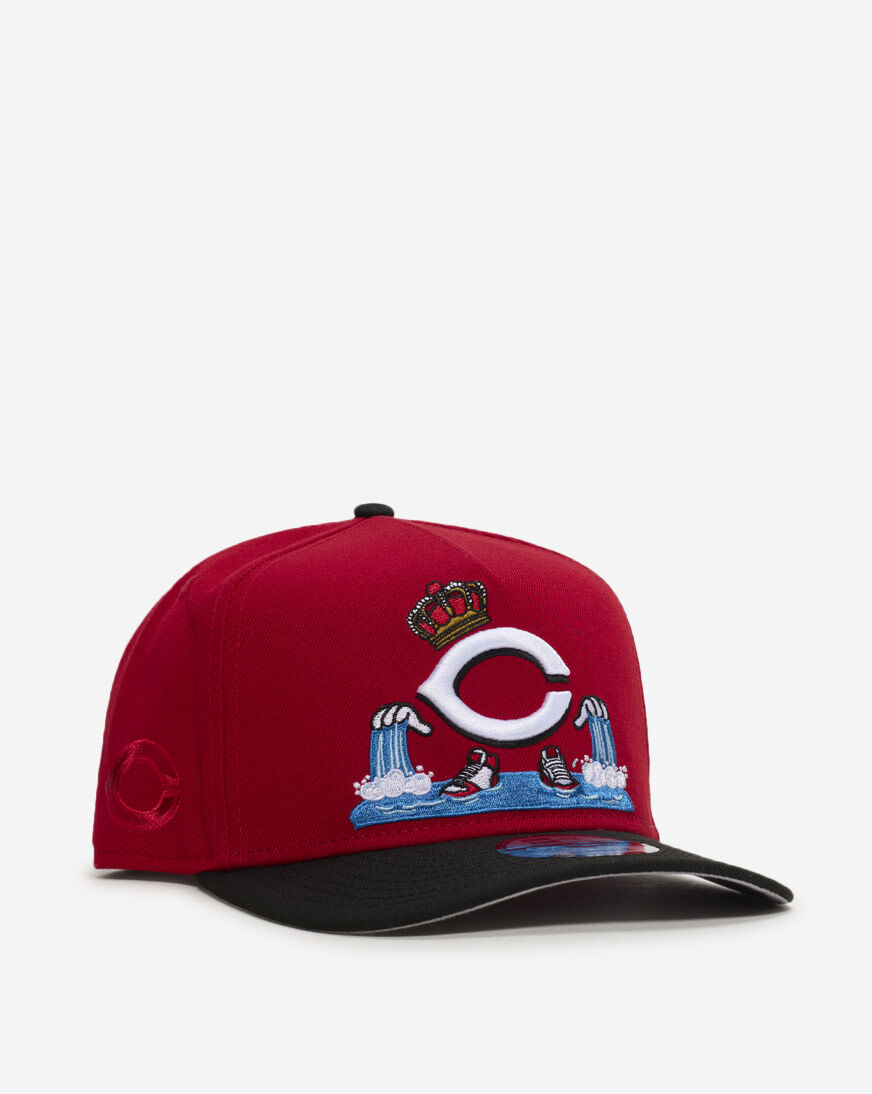 Shop New Era 9Fifty Cincinnati Reds Cartoon A-Frame Snapback Hat