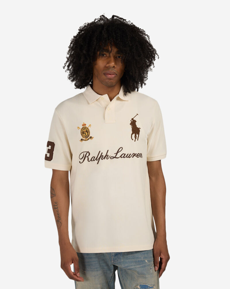Polo Ralph Lauren Custom Slim-Fit Big Pony Mesh Polo Shirt 710B20009001-CRM cream 1