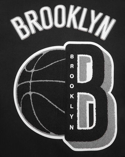 Brooklyn Nets Mash Up Rib Wool Varsity Jacket