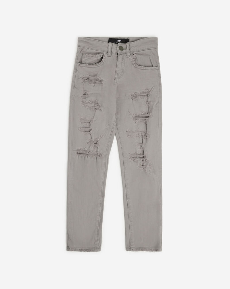 Jordan Craig Kids' Clean Distressed Slim Fit Jeans (8-16) JS975RB-LTGRY Grey 1