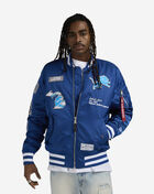 New Era Alpha Industries Detroit Lions Bomber Jacket 60684090 Blue 1