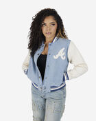 Atlanta Braves Varsity Blue Denim Jacket