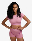 Nike Pro  Dri-FIT Short-Sleeve Cropped Top HM6369-699 Pink 1