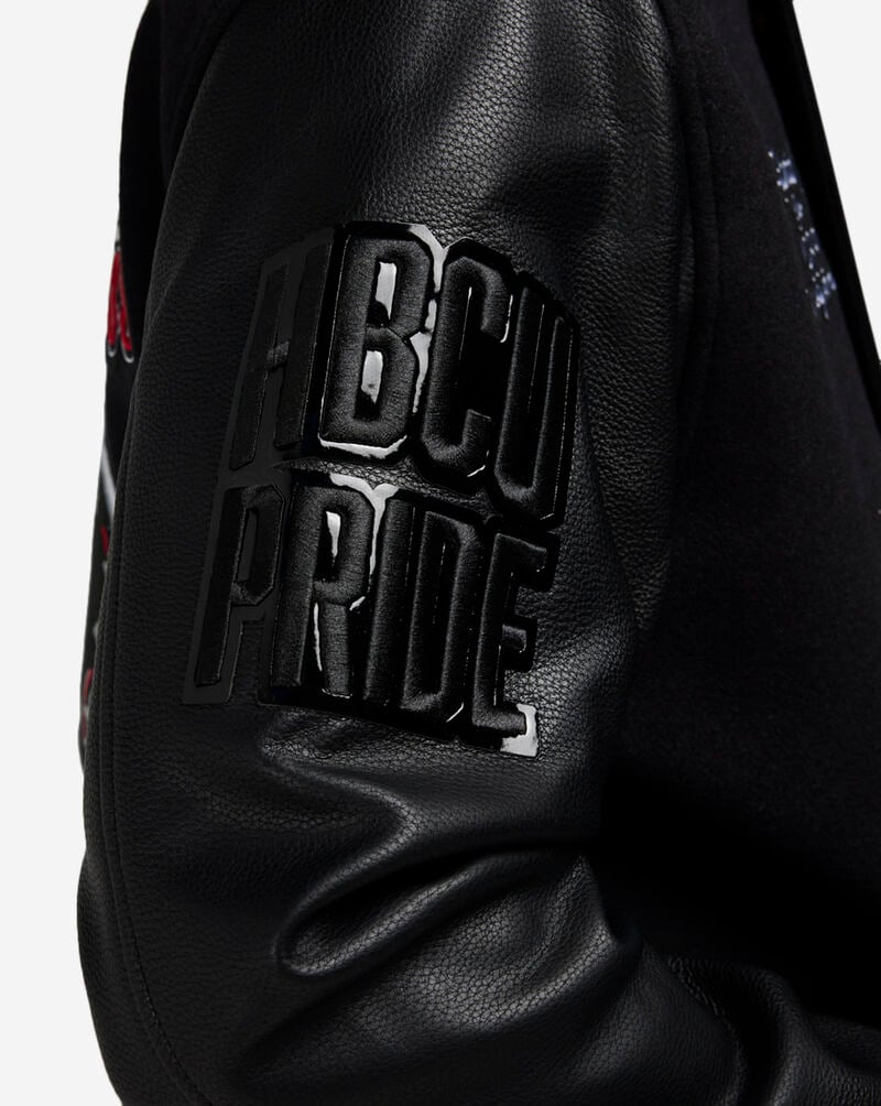 PRO STANDARD Clark Atlanta University Vintage Varsity Rib Wool Varsity Jacket CCK671728-BRK Black 4