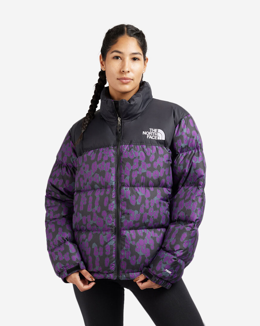 maroon north face coat