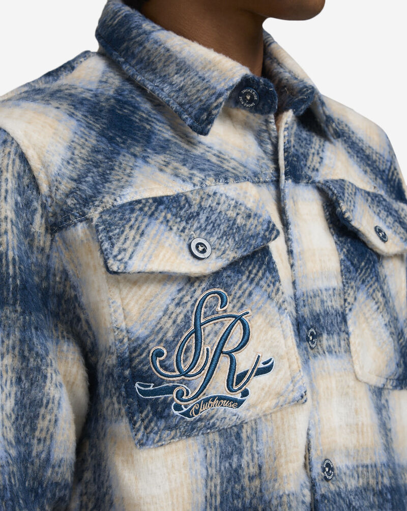 Smoke Rise Mohair Plaid Overshirt WH24698SNZ-BLU Blue 4