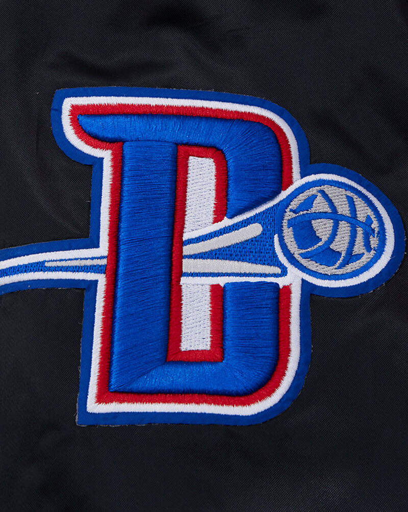 Pro Standard Detroit Pistons Big Logo Satin Jacket  BDP652885 Black 3