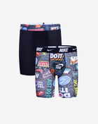 Nike Big Kids' 2PK Printed Long Boxer Briefs 9N1222-023 Black 1