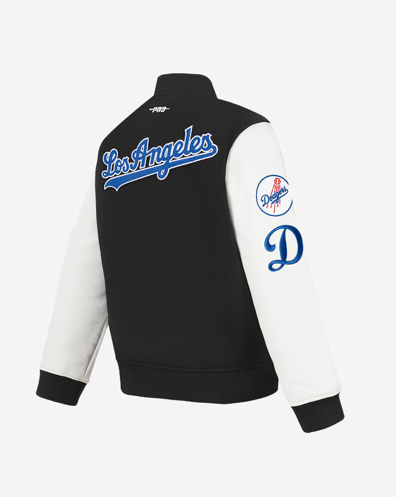PRO STANDARD Big Boys' Los Angeles Dodgers Retro Classic Rib Wool Varsity Jacket LLDB7315137-BLW Black 3