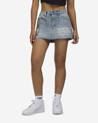 Love Kills Skull Denim Mini Skirt