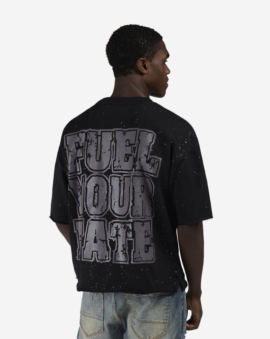 Shop BKYS Apparel Ride Or Dice Cropped Tee T1428SP-BLK black