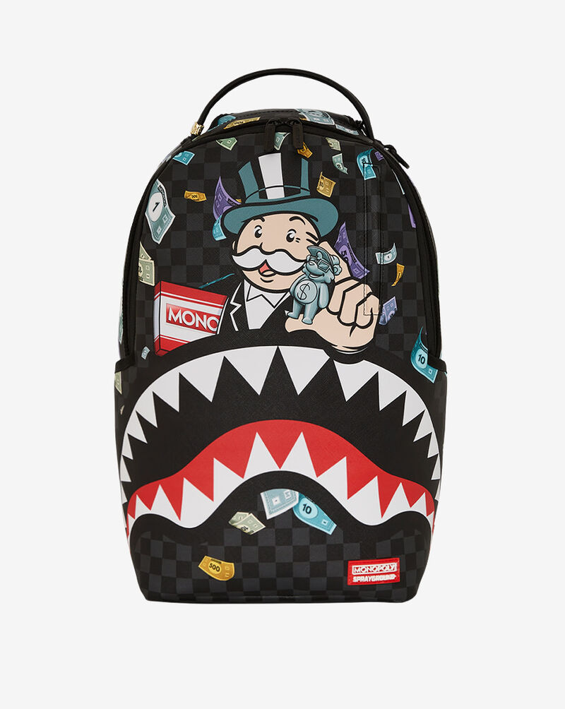 Sprayground Monopoly X Characters DLXSV Backpack – Multicolor, Unisex, All-Over Print