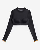 adidas IVY PARK Long Sleeve Mesh Crop Top GP4746 Black 1