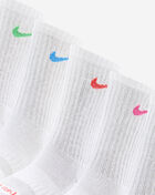 Nike Little Kids' Dri-FIT Performance Basics 6Pk Crew Socks UN0019-F68 White 2
