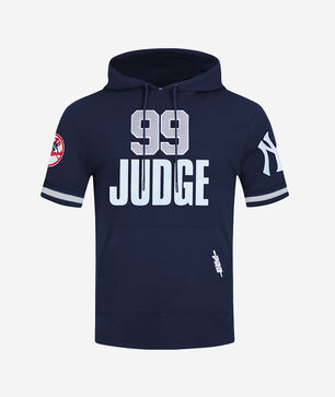 New York Yankees Aaron Judge #99 Classic Short Sleeve Pull Over Hoodie 