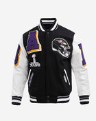 PRO STANDARD Baltimore Ravens Mash Up Rib Wool Varsity Jacket FBR6410410-BLW Black 1