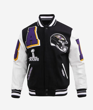 Baltimore Ravens Mash Up Rib Wool Varsity Jacket